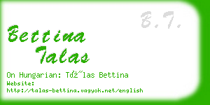 bettina talas business card